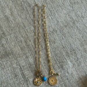Set of 2 Air and Anchor Necklaces with 4 Charms
